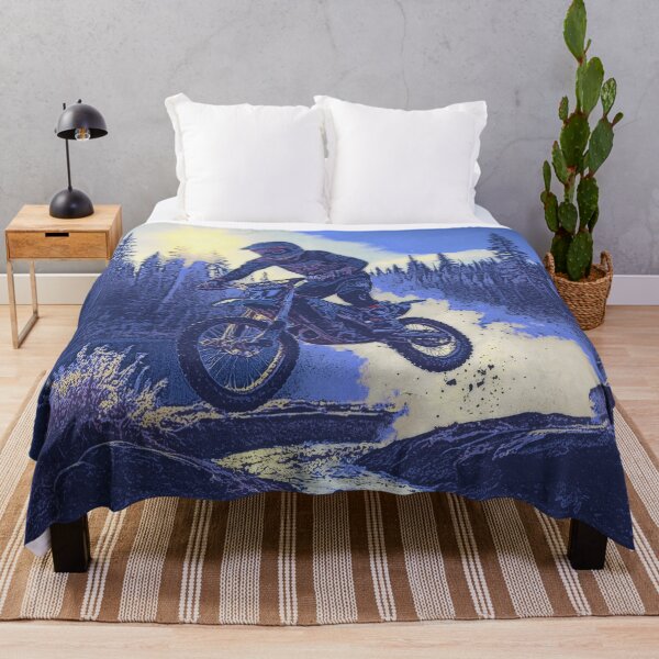 Item preview, Motocross Biker Jumps a Stream designed and sold by Skye Ryan-Evans.