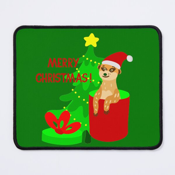Item preview, merry christmas meerkat santa funny designed and sold by Gossip Rag.