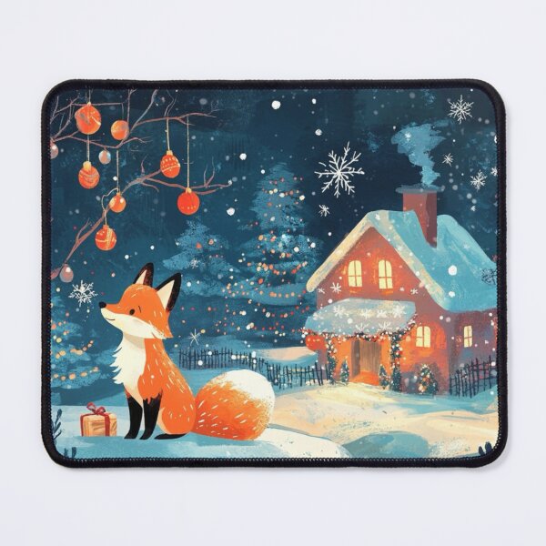 Item preview, Fox Cub Christmas scene designed and sold by EpicFoxArt.