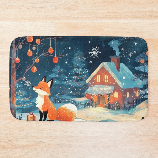 Item preview, Fox Cub Christmas scene  designed and sold by EpicFoxArt.