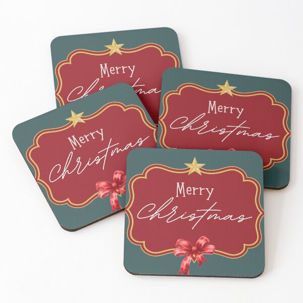Item preview, Elegant Merry Christmas label designed and sold by SkippinStyleCo.