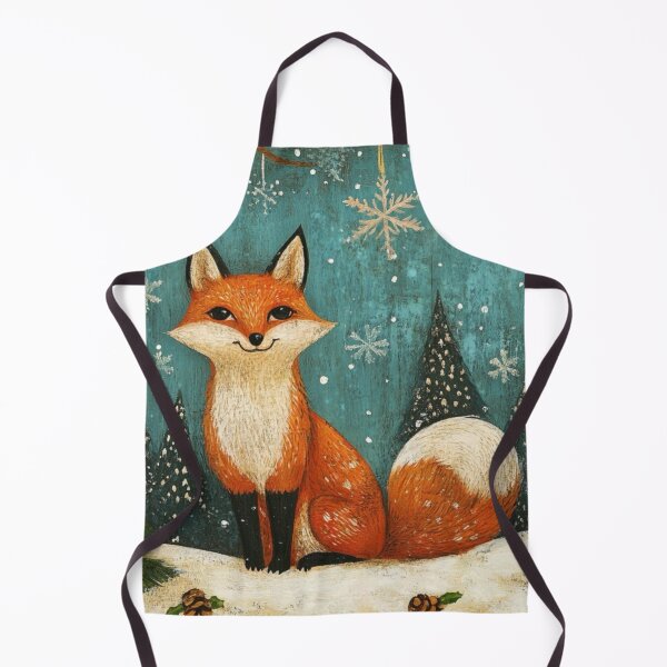 Item preview, Art brut Christmas fox designed and sold by EpicFoxArt.
