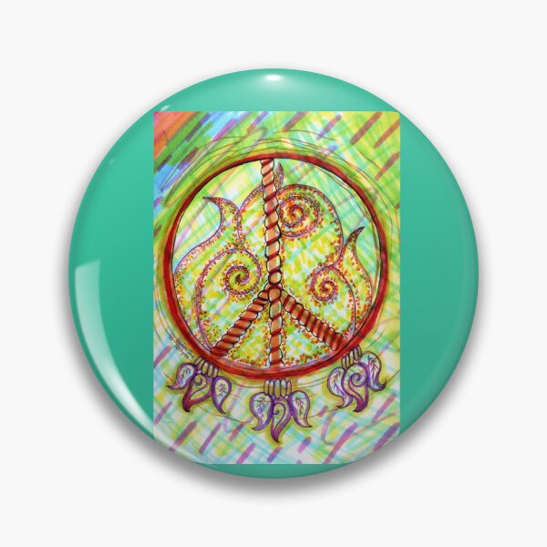 Item preview, Peace Sign No. 2 - Rainbow Pastel and UV Reactive designed and sold by RainbowDoveShop.