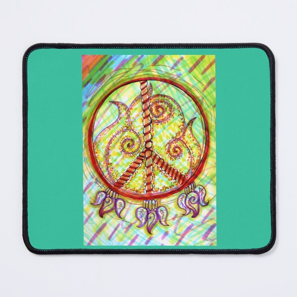 Item preview, Peace Sign No. 2 - Rainbow Pastel and UV Reactive designed and sold by RainbowDoveShop.