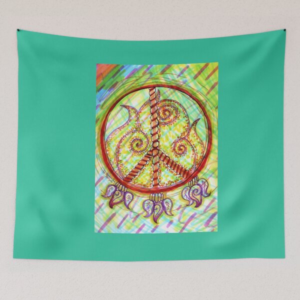 Item preview, Peace Sign No. 2 - Rainbow Pastel and UV Reactive designed and sold by RainbowDoveShop.