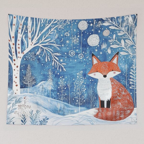 Item preview, Art brut Christmas fox 2 designed and sold by EpicFoxArt.