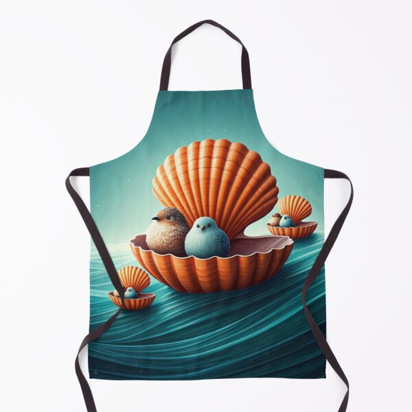 Item preview, Cute Birds on a Shell Boat designed and sold by Azrabi.