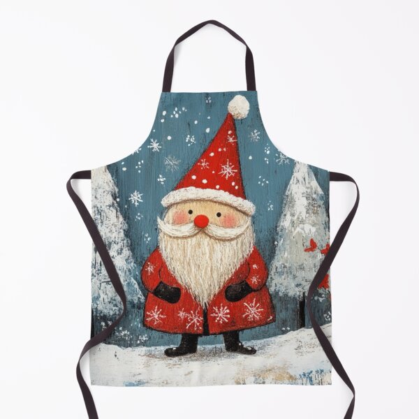 Item preview, Santa Claus in snowy forest scene designed and sold by EpicFoxArt.