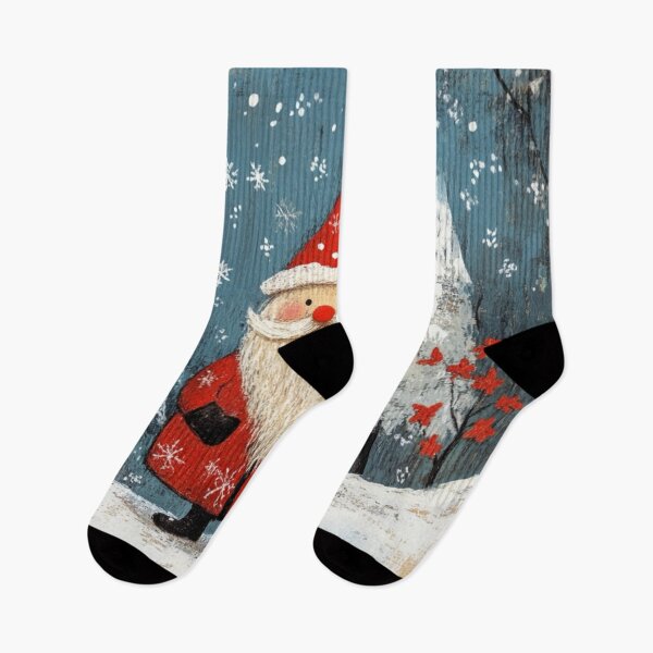 Item preview, Santa Claus in snowy forest scene designed and sold by EpicFoxArt.