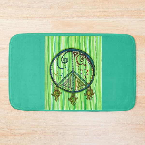 Item preview, Peace Sign No. 3 - Pastel Green and UV Reactive designed and sold by RainbowDoveShop.