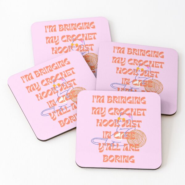 Item preview, Cat & Yarn "I'm Bringing My Crochet Hook Just In Case Y'all Are Boring" designed and sold by AJdodd.