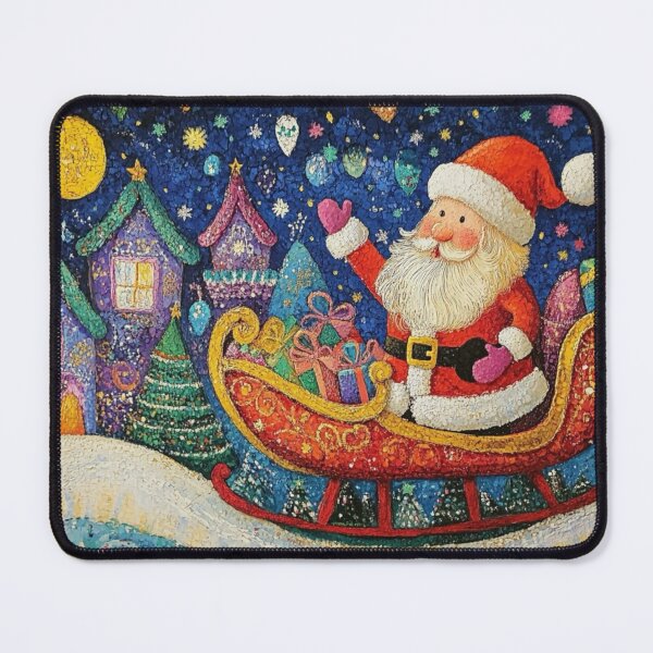 Item preview, Santa in sleigh, Christmas scene designed and sold by EpicFoxArt.