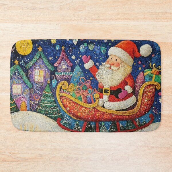 Item preview, Santa in sleigh, Christmas scene designed and sold by EpicFoxArt.