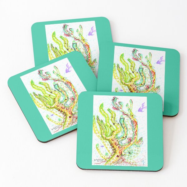 Item preview, Beautiful Nautical Series - Beauty of the Sea : Surreal Neon Rainbow Coral No. 1 ( aka Sea Trees) designed and sold by RainbowDoveShop.