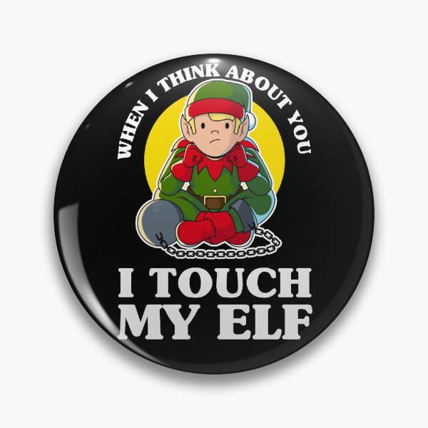 Item preview, Touch my elf - funny Christmas elf designed and sold by messy-nessie.