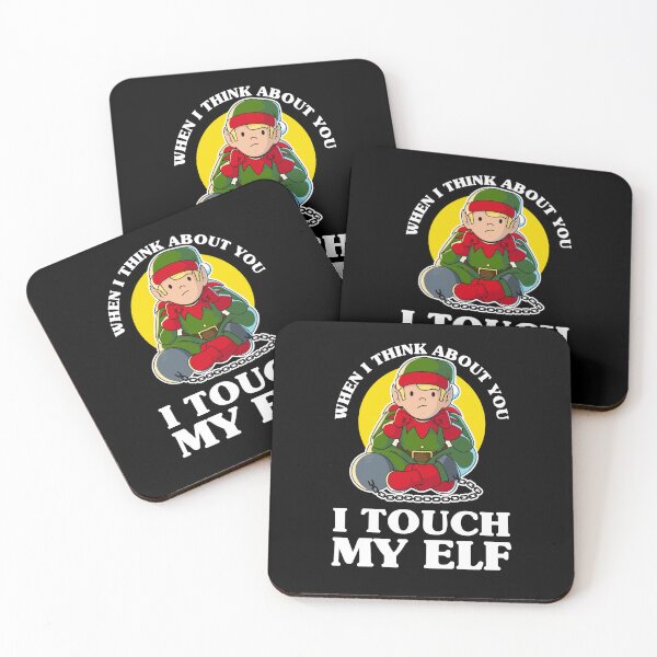 Item preview, Touch my elf - funny Christmas elf designed and sold by messy-nessie.