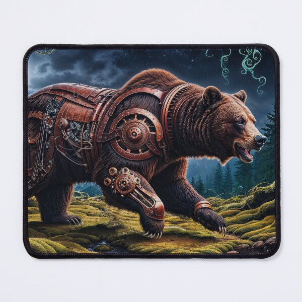 Item preview, Steampunk Grizzly Bear and Forest designed and sold by Skye Ryan-Evans.