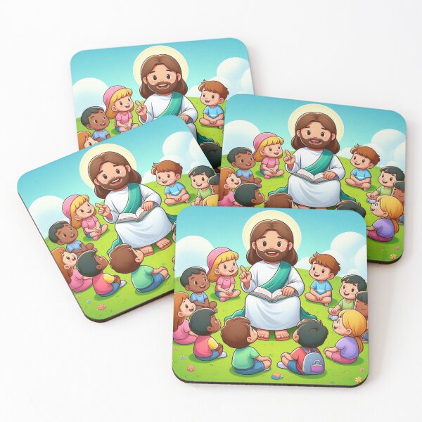 Item preview, Jesus Reading the bible to the little children designed and sold by JesusClub.