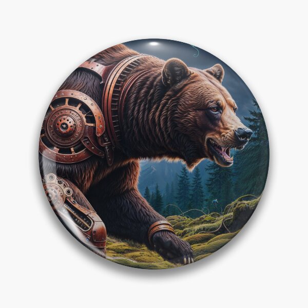 Item preview, Steampunk Grizzly Bear and Forest designed and sold by Skye Ryan-Evans.