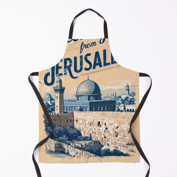 Item preview, Jerusalem Vintage Travel Retro Postcard Design designed and sold by TravelPostcardGems.