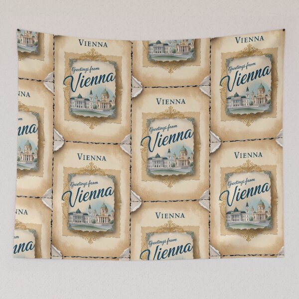 Item preview, Greetings from Vienna Vintage Travel Retro Postcard Design designed and sold by TravelPostcardGems.
