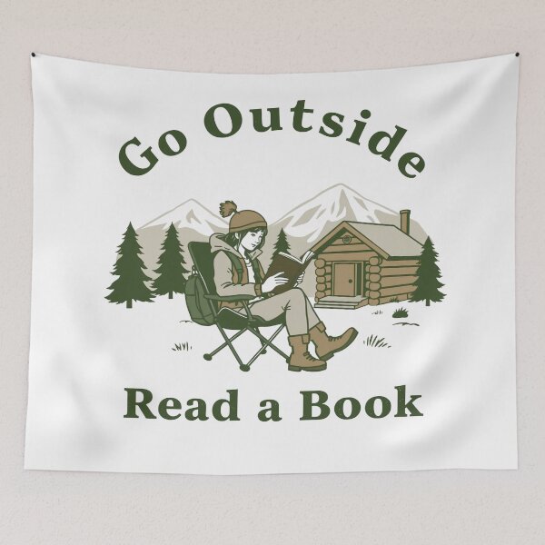 Item preview, Go Outside, Read A Book  designed and sold by svarupa.