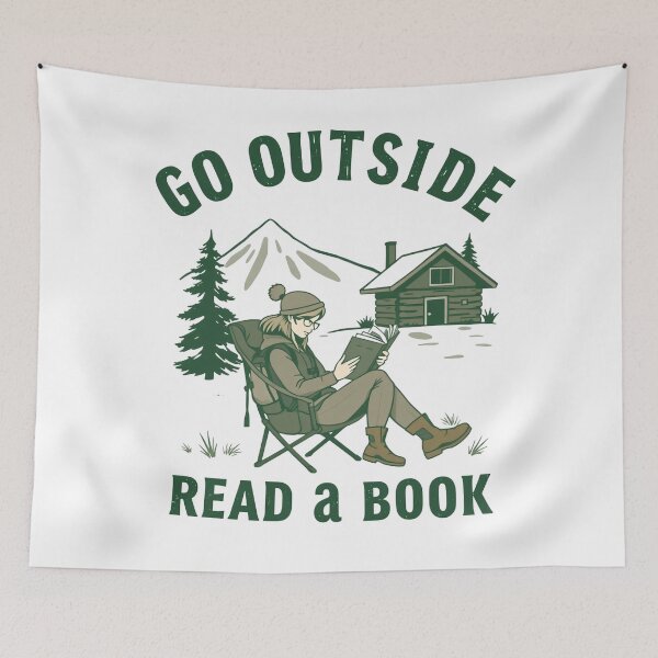 Item preview, Go Outside, Read A Book  designed and sold by svarupa.