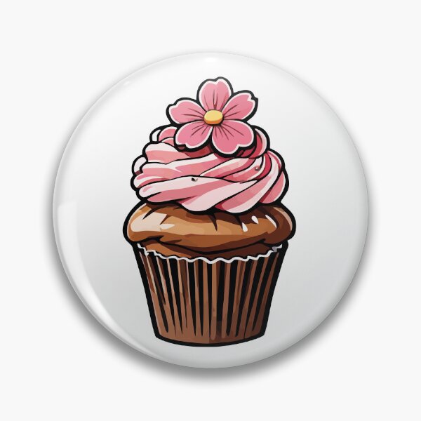 Artikelvorschau, Eleganter rosa Blumen-Cupcake entworfen und verkauft von CrazySweets.