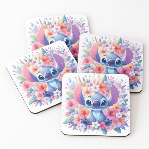 Item preview, Stitch sitting with a beautiful bouquet of flowers designed and sold by Helene-Creation.
