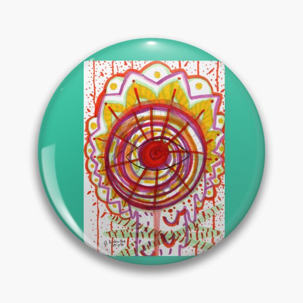 Item preview, Eye Visions - Trippy Psychedelic Neon Eye Flower Henna - UV Reactive designed and sold by RainbowDoveShop.