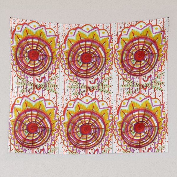 Item preview, Eye Visions - Trippy Psychedelic Neon Eye Flower Henna - UV Reactive designed and sold by RainbowDoveShop.