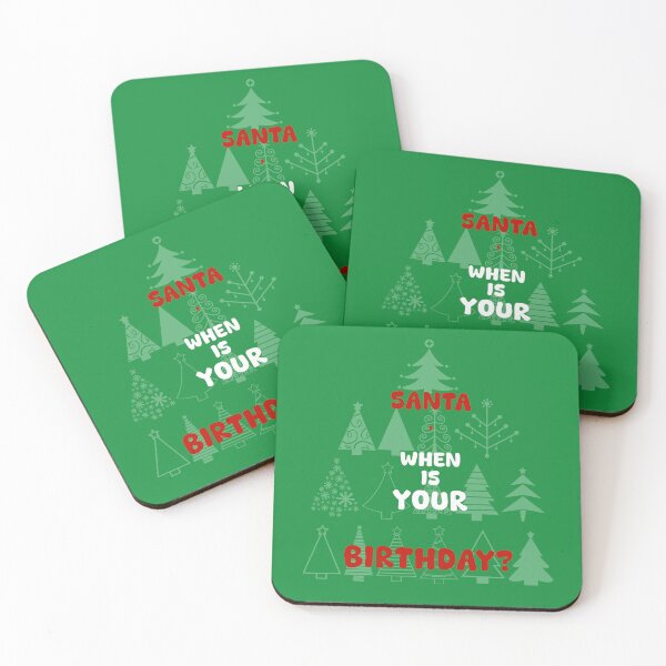 Item preview, SANTA, WHEN IS YOUR BIRTHDAY?, Unique designed and sold by villacreativa.