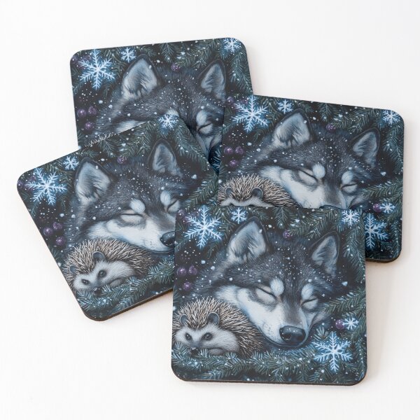 Item preview, Wolfdog And Hedgehog designed and sold by Nocturne  Paws.