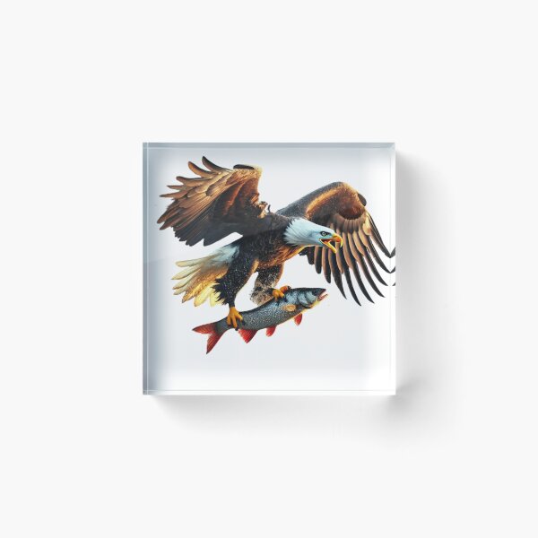 Item preview, Majestic Bald Eagle Catching Fish - Dramatic Action Scene designed and sold by uberjoe.