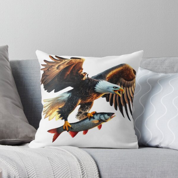 Item preview, Majestic Bald Eagle Catching Fish - Dramatic Action Scene designed and sold by uberjoe.