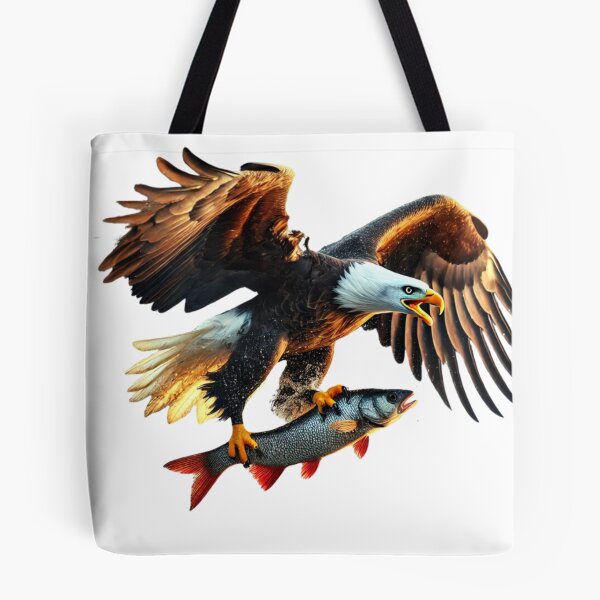 Item preview, Majestic Bald Eagle Catching Fish - Dramatic Action Scene designed and sold by uberjoe.