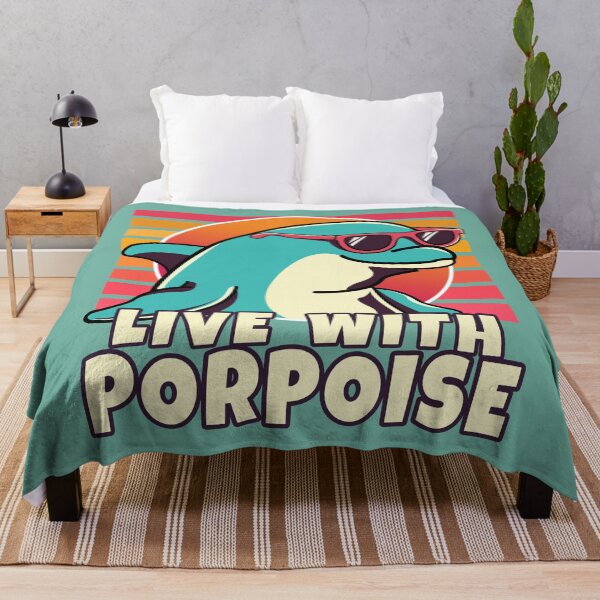 Item preview, Live with a Porpoise Retro Humor Design designed and sold by Fun Funky Designs.