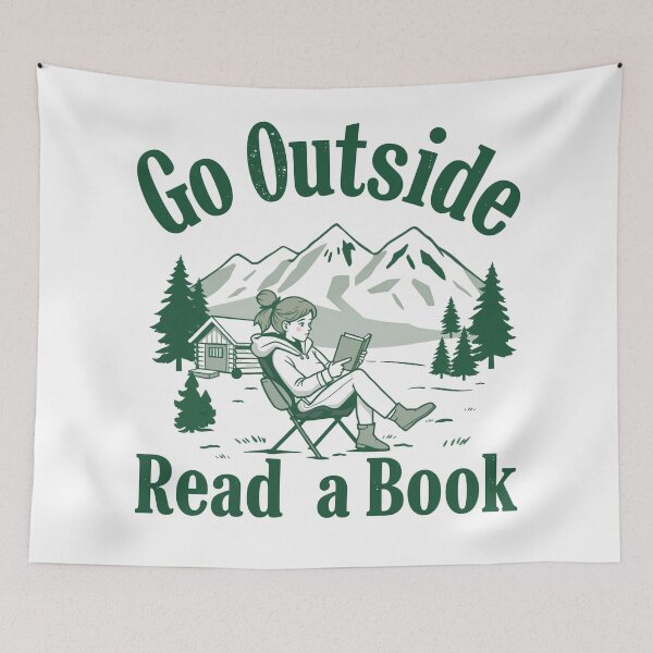 Item preview, Go Outside, Read A Book  designed and sold by svarupa.