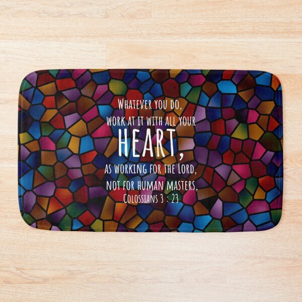 Item preview, Colossians 3 : 23 - Work with all your heart - Bible passage designed and sold by JF Designs.