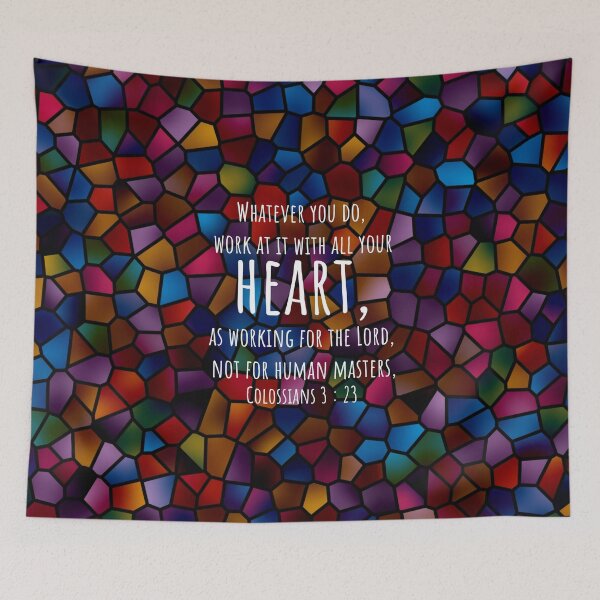Item preview, Colossians 3 : 23 - Work with all your heart - Bible passage designed and sold by JF Designs.