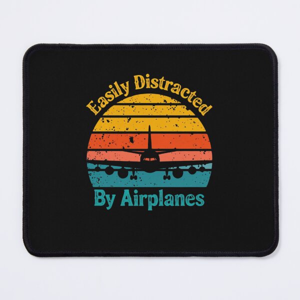 Artikelvorschau, Kopie des T-Shirts „Everything Distracted by Airplanes“ – Retro-Luftfahrtdesign entworfen und verkauft von DigitalArtByNow.