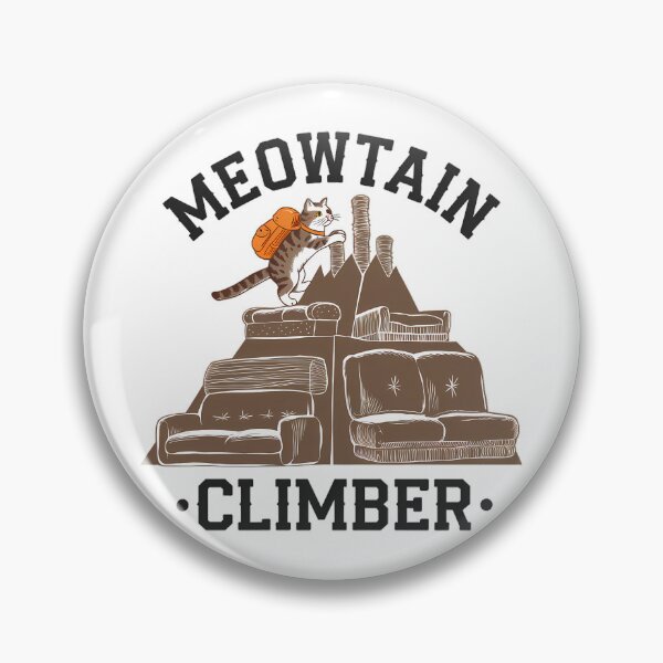 Item preview, Meowtain Climber - Funny Cat Scaling a Mountain designed and sold by PhobosDesign.