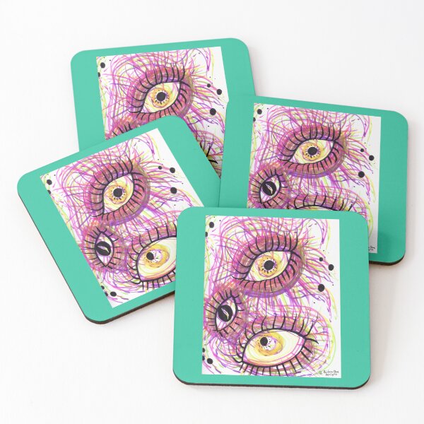 Item preview, Three Eyes of Truth - Trippy Psychedelic Surreal Neon Protective Eyes - UV Reactive designed and sold by RainbowDoveShop.
