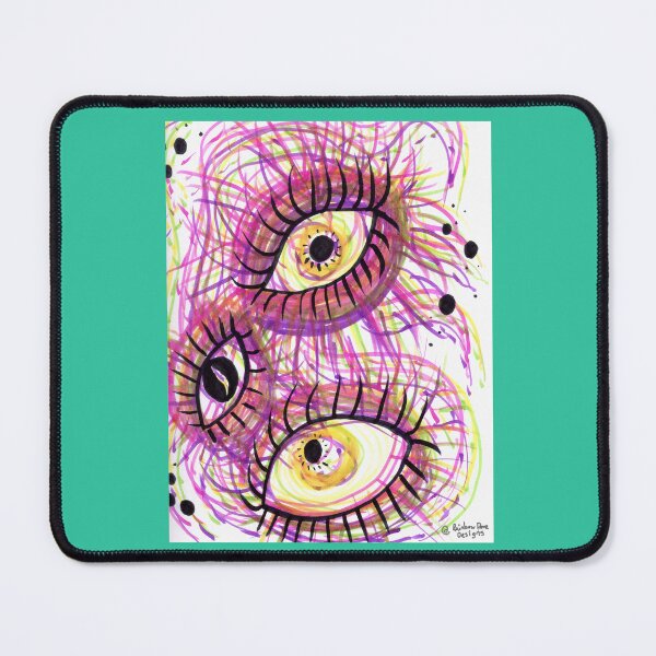 Item preview, Three Eyes of Truth - Trippy Psychedelic Surreal Neon Protective Eyes - UV Reactive designed and sold by RainbowDoveShop.