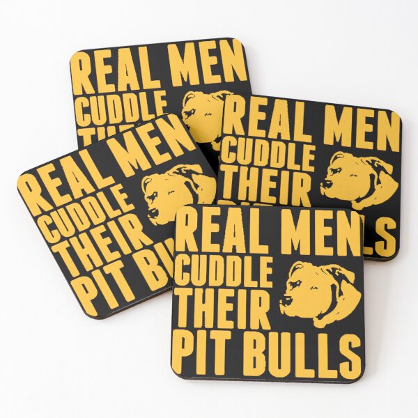 Item preview, Real men cuddle their pit bulls designed and sold by wesdesignshop.
