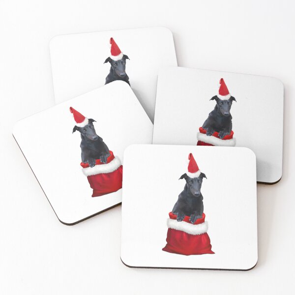 Item preview, Greyhound Santa Hat Merry Christmas designed and sold by GreytGraphicals.