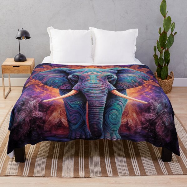 Item preview, Cosmic Majesty Elephant - Mystical Celestial Elephant Art designed and sold by Spirit47.