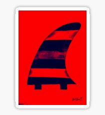 Salty surf fin Sticker