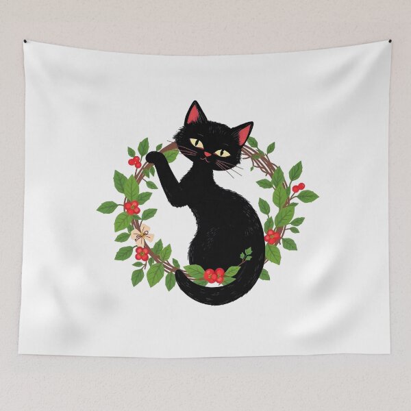 Item preview, Black Cat Christmas designed and sold by svarupa.