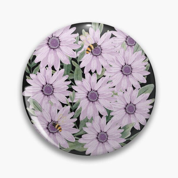 Item preview, Purple flowers with honey bees designed and sold by busy101.